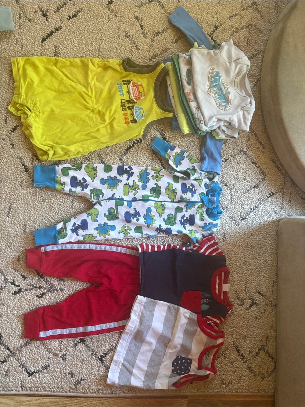 Hannah Anderson Mixed Baby Boy Sleepwear Bundle in Yellow, Blue, Red, White